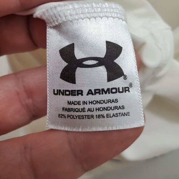 UnderArmour Under Armour Women's White Blue Trim Fitted Sleeveless Active Tank L - Picture 4 of 6